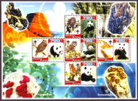 Kongo  2005  5 Werte  **  KLB  Pandabären / Eulen