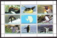 Ukraine  2001  9 Werte  **  KLB  Pinguine