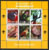 Somalia  2001  6 Werte  **  KLB  Tauben aus aller Welt