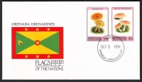 Grenada Grenadinen  1991  1 FDC mit 2 Pilzwerten