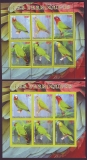 Kongo  2007  12 Werte  **  2 KLB  Papageien  A + B