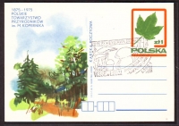 Polen  1977  1 Ganzsache mit Pilzstempel