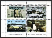 Antarktika  1999  4 Werte  **  KLB  Pinguine / Schiff / Greenpeace