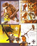 Kongo  2004  4 W. + 3 Bl.  **  KLB  Greifvögel / Eulen