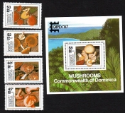 Dominica  1987  4 W. + 1 Bl.  **  Pilze