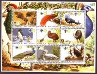 Angola  2000  9 Werte  **  KLB  Vögel / Adler / Pinguine