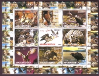 Preview: Afghanistan  2000  18 Werte  **  2 KLB  Greifvögel