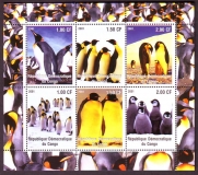 Kongo  2001  6 Werte  **  KLB  Pinguine