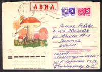 Sowjetunion  1975  1 Ganzsache gelaufen  Zudruck: Rotkappe  (28)