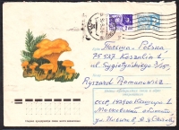 Sowjetunion  1975  1 Ganzsache gelaufen  Zudruck: Pfifferlinge  (29)