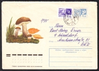 Sowjetunion  1975  1 Ganzsache gelaufen  Zudruck: Birkenpilze  (30)
