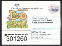 Sowjetunion  1991  1 Brief gelaufen  Zudruck: Stockschwämmchen  (48)