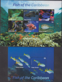 Antigua und Barbuda  2025  6 W. + 1 Bl.  **  KLB  Korallenfische