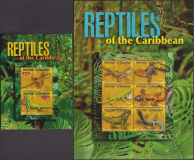 Antigua und Barbuda  2025  6 W. + 1 Bl.  **  KLB  Reptilien