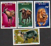 Benin  1976  4 Werte  **  Afrikanische Wildtiere