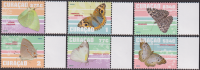 Curacao  2025  6 Werte  **  Schmetterlinge