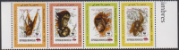 Dschibuti  2025  4 Werte  **  ZD  Orang-Utan  WWF
