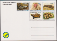 Dschibuti  2026  5 Werte auf  1 Maximumkarte  Reptilien / Affe / Pilze