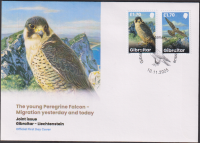 Gibraltar  2025  2 Werte auf  1 FDC  Greifvögel