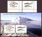 Dänemark - Grönland  2022  2 W. + 1 Bl.  **  Fische