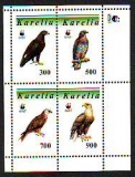 Karelien  1998  4 Werte  **  KLB  Greifvögel  WWF