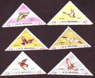 Kroatien  1974  6 Werte  **  Vögel