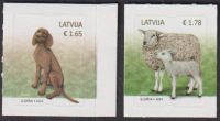Lettland  2024  2 Werte  **  Hund / Schafe