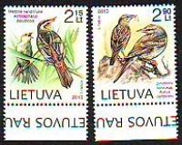 Litauen  2013  2 Werte  **  Gefährdete Vögel