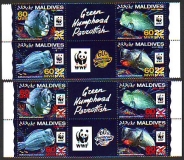 Malediven  2021  8 Werte  **  2 ZD  Fische  AD  WWF