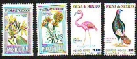 Mexiko  1980  4 Werte  **  Vögel / Pflanzen