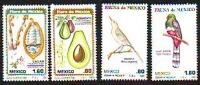 Mexiko  1981  4 Werte  **  Vögel / Früchte