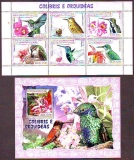 Mocambique  2007  6 W. + 1 Bl.  **  KLB  Kolibris