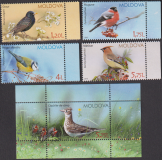 Moldawien  2015  4 W. + 1 Bl.  **  Heimische Vögel