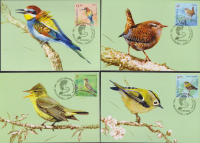 Moldawien  2025  4 Werte auf  4 Maximumkarten  Vögel