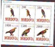Mordovia  1996  6 Werte  **  KLB  Greifvögel