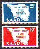 Saarland  1948  2 Werte  **  Verfassung