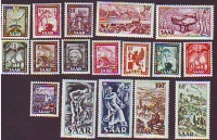 Saarland  1949  17 Werte  **  FM Industrie und Handel
