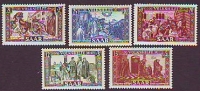 Saarland  1950  5 Werte  **  Lutwinus-Legende
