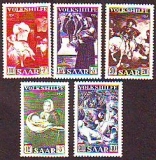 Saarland  1951  5 Werte  **  Gemälde 2
