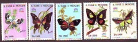 Sao Tome und Principe  1996  5 Werte  **  Schmetterlinge
