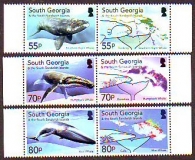 Südgeorgien  2021  6 Werte  **  3 ZD  Wale / Insel