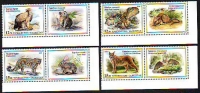 Tadschikistan  2020  4 W. + 4 Zierfelder  **  4 ZD  Heimische Wildtiere