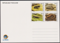 Togo  2026  4 Werte auf  1 Maxikarte  Reptilien