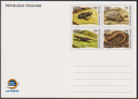 Togo  2026  4 Werte auf  1 Maximumkarte  Reptilien