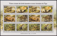 Togo  2026  12 Werte  **  KLB  Reptilien / Tapir / Affe / Pilze