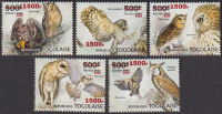 Togo  2026  5 Werte  **  Eulen  Aufdruck