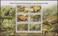 Togo  2026  6 Werte  **  KLB  Reptilien / Tapir / Affe / Pilze