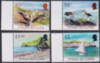 Tristan da Cunha  2025  4 Werte  **  Vögel / Segelboot