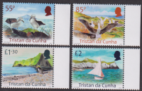 Tristan da Cunha  2025  4 Werte  **  Vögel / Segelboot