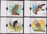 Tunesien  2022  4 Werte  **  Greifvögel